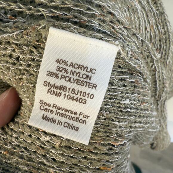 Blu Pepper Women's Size L Brown Open Front Longline Cardigan Sweater #3454 - Picture 6 of 8